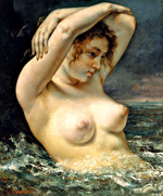 tablou gustave courbet - femme à la vague